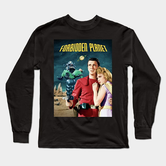 Retro Si-Fi Long Sleeve T-Shirt by PopGraphics